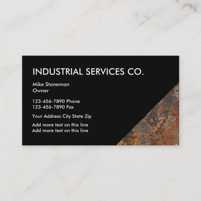 Industrial Theme Business Cards (Front)