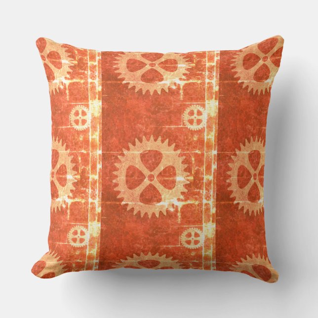 Industrial Throw Pillow - Distressed (Front)