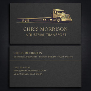 Industrial Transport Service Trucking Professional Business Card
