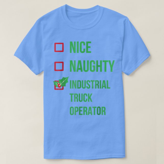 Industrial Truck Operator Funny Pajama T-Shirt (Design Front)