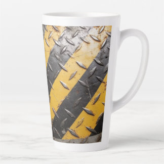 Industrial-Warning-Stripes Latte Mug