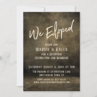 Industrial We Eloped Wedding Reception Only