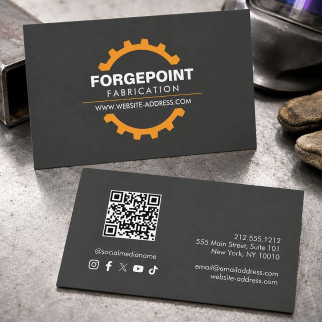 Industrial Welding Logo Business Card (Creator Uploaded)