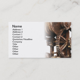 Industrial wheel business card