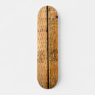 Industrial Wood Stripes Made in USA Skateboard