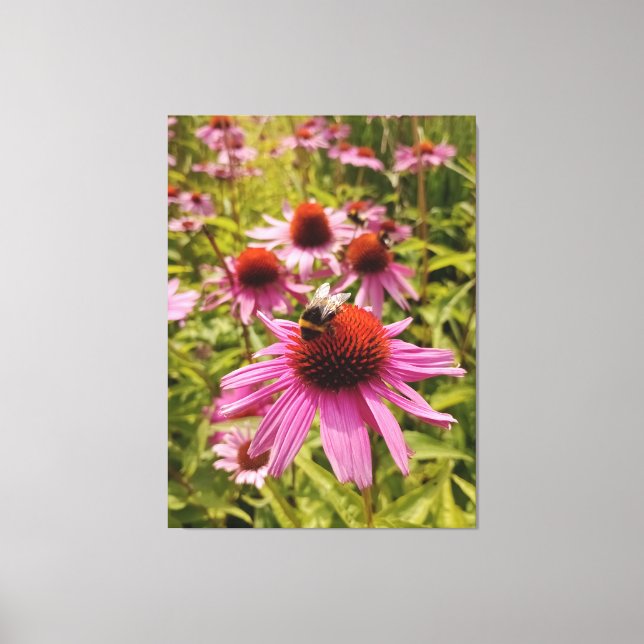 industrious bumblebee canvas print (Front)
