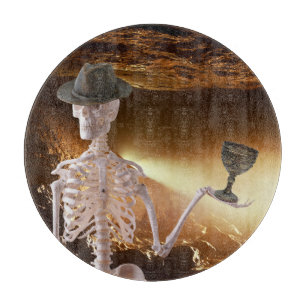 "Indy" Bones Halloween Skeleton Cutting Board