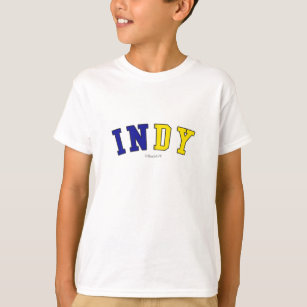 Indy in Indiana state flag colours T-Shirt
