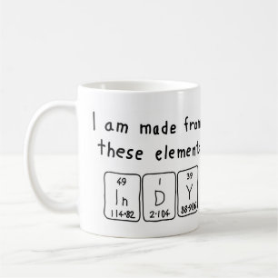 Indy periodic table name mug