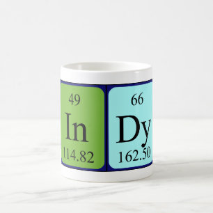 Indy periodic table name mug