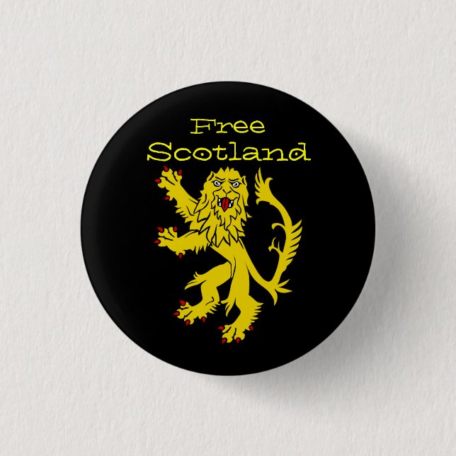 Indy Scotland Lion Rampant Pinback 3 Cm Round Badge (Front)