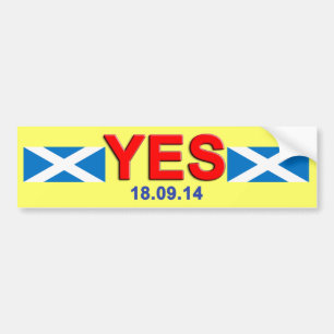Indy Vote Yes Scotland Bumper Sticker