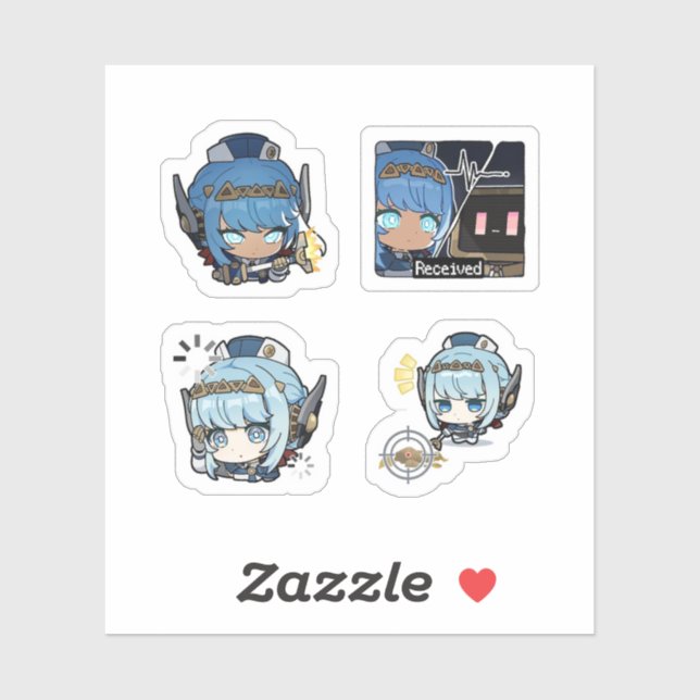 Ineffa Genshin Impact 4 Pack Sticker Sheet (Sheet)