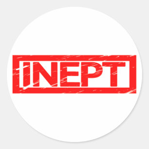 Inept Stamp Classic Round Sticker