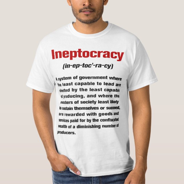 Ineptocracy Definition T-Shirt (Front)