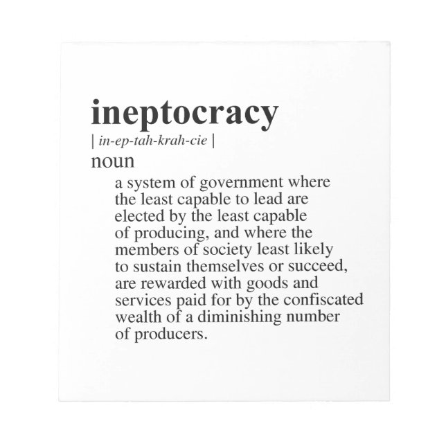 INEPTOCRACY NOTEPAD (Front)