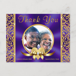 Inexpensive Anniversary Photo Thank You PostCards