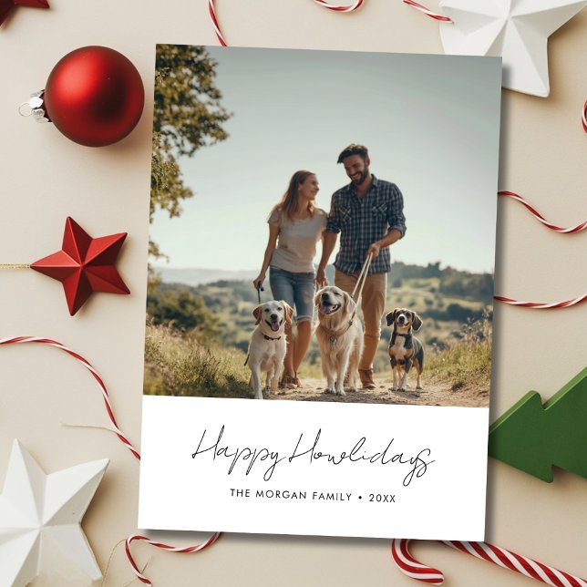 Inexpensive Christmas Happy Howlidays Dog Photo  Holiday Card (Creator Uploaded)