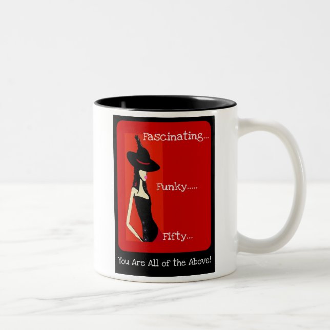 Inexpensive Funky 50th Birthday Gift - Mug (Right)