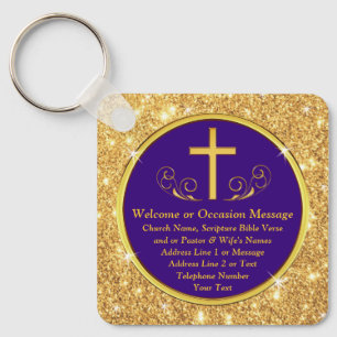 Inexpensive Gifts for Church Visitors, Customise Key Ring