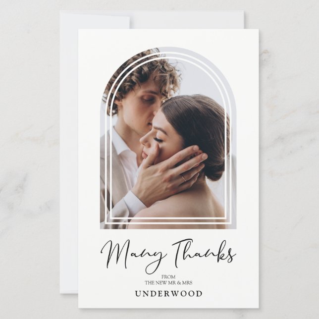 Inexpensive Minimalist Arch Effect Photo Wedding (Front)