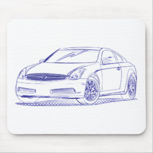 Inf G35 Coupe Sketch Mouse Pad