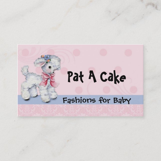 Infant and Children's Wear Vintage Lamb Business Card (Front)
