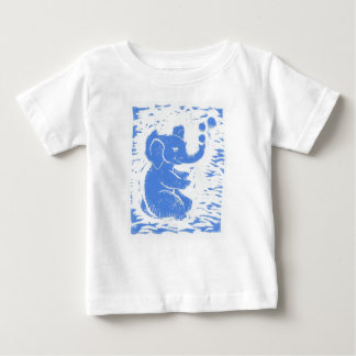 Infant Baby Blue Elephant blowing bubbles T-shirt