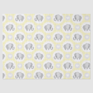 Infant Baby Neutral Yellow Elephant Shower Gift Tissue Paper