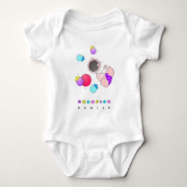 Infant Bowling Baby Bodysuit (Front)