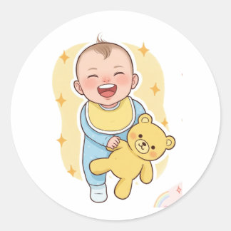 Infant Calcomania Classic Round Sticker