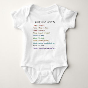 Infant-English Dictionary Baby Bodysuit