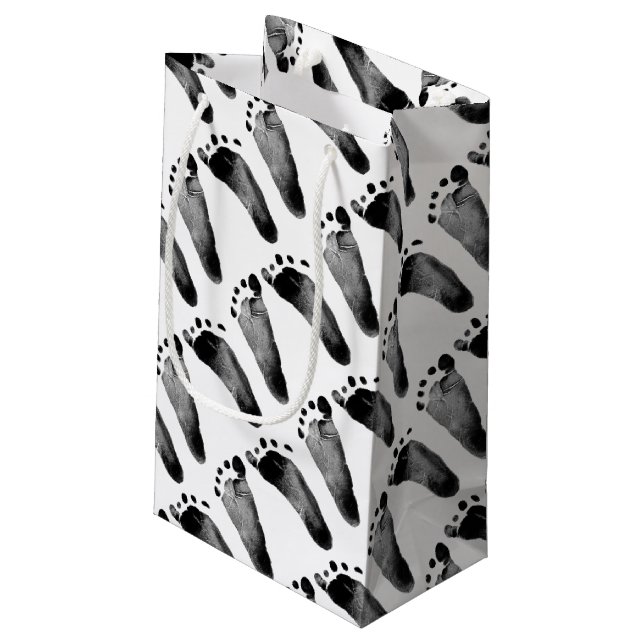 infant footprints small gift bag (Back Angled)