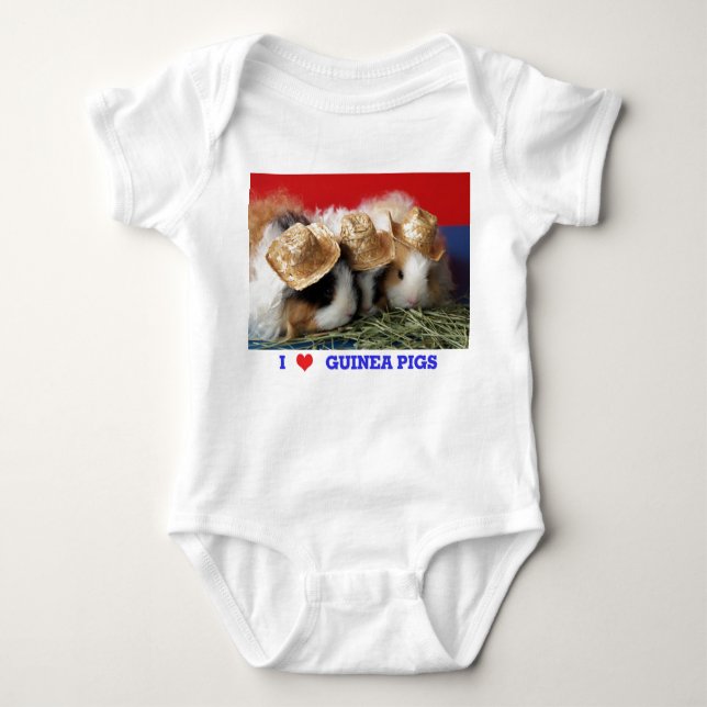 Infant I Love Guinea Pigs T Shirt (Front)