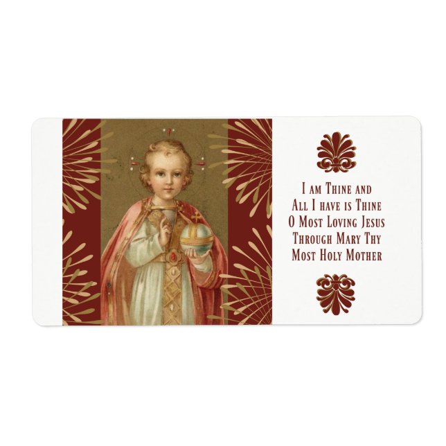 Infant Jesus of Prague Prayer (Front)