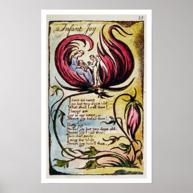 'Infant Joy', plate 23 from 'Songs of Innocence an Poster (Front)