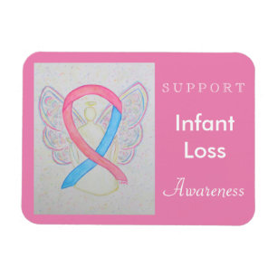 Infant Loss Awareness Ribbon Angel Custom Magnet