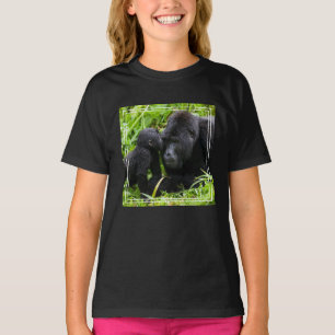 Infant Mountain Gorilla Kisses Silverback Gorilla T-Shirt