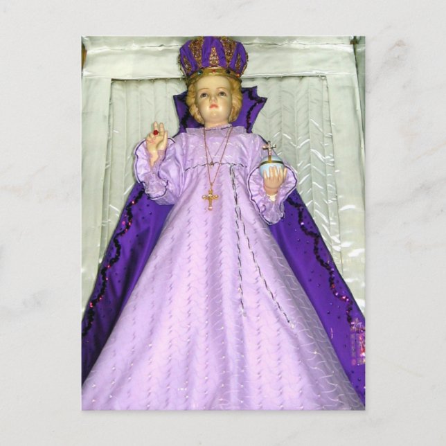 Infant of Prague Statue Postcard (Front)
