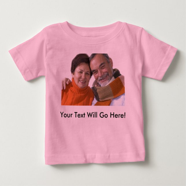 Infant Shirt With Custom Photo and Text (Front)