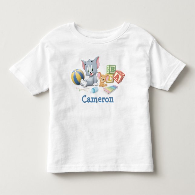 Infant Tom and Jerry Playing With Toys Toddler T-Shirt (Front)