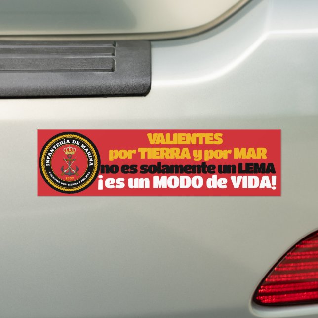 INFANTERÍA DE MARINA BUMPER STICKER (On Car)
