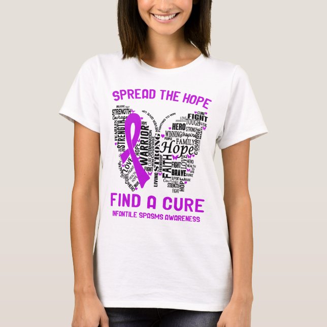 Infantile Spasms Awareness Ribbon Support Gifts T-Shirt (Front)