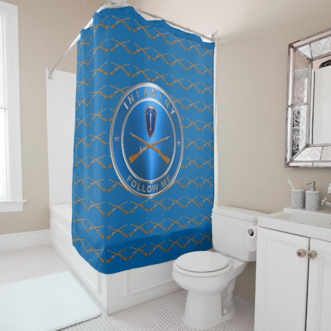 Infantry 11B Shower Curtain (In Situ)
