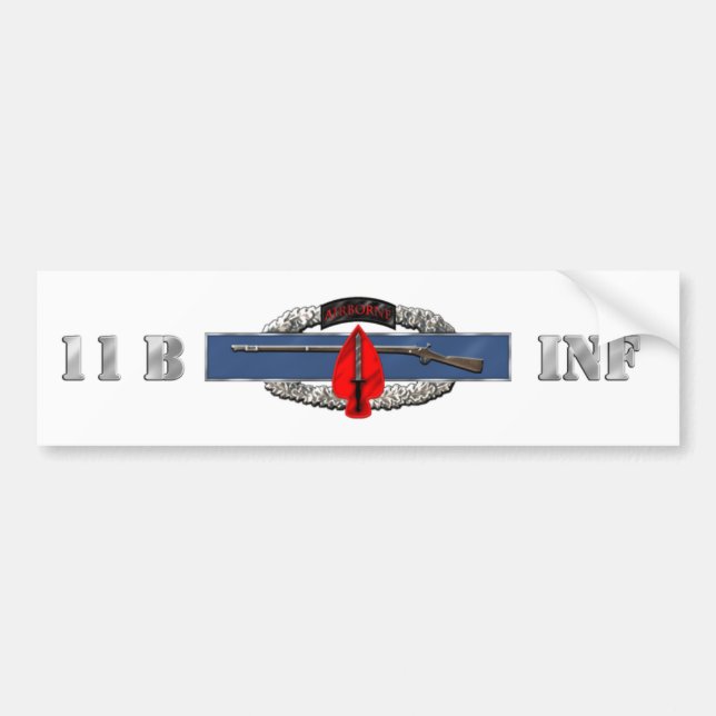 INFANTRY 11B USASOC BUMPER STICKER (Front)
