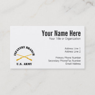 Infantry Branch Business Card