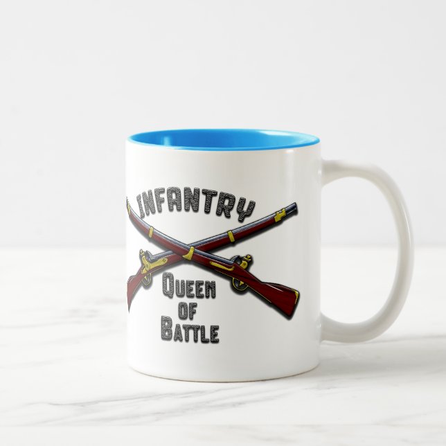 Infantry - Queen of Battle - Drinkware Two-Tone Coffee Mug (Right)