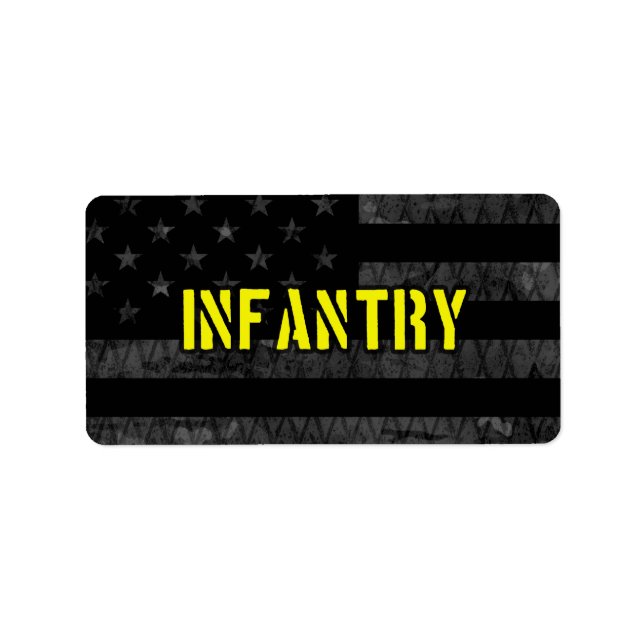 Infantry Subdued American Flag Label (Front)