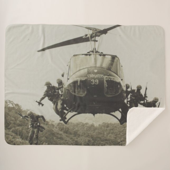 INFANTRY UNLOADS from CHOPPER Sherpa Blanket (Front (Horizontal))