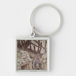 Infantrymen in a Trench, Notre-Dame de Lorette Key Ring